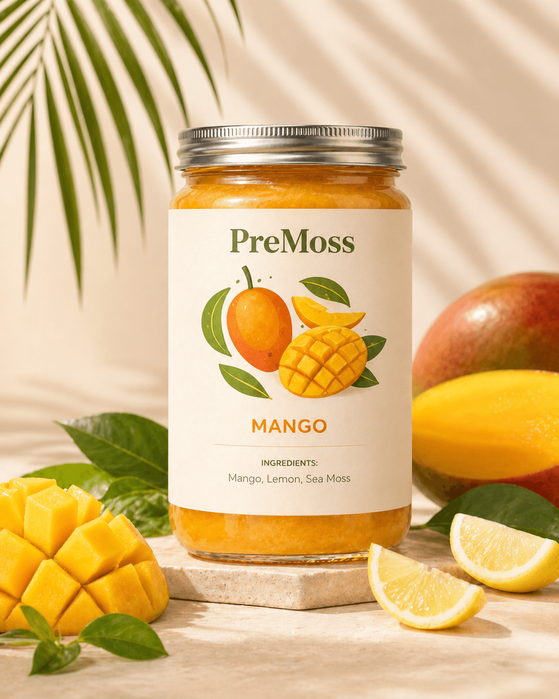 PreMoss sea moss gel with fresh fruit